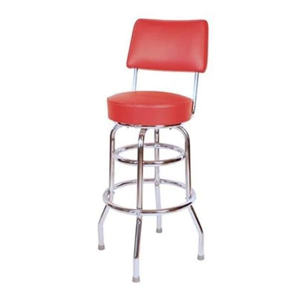 Richardson Seating Corp Richardson Seating Corp 1958RED 1958- 30 in. Floridian Swivel Bar Stool; Red; - Chrome - Red 1958RED - main